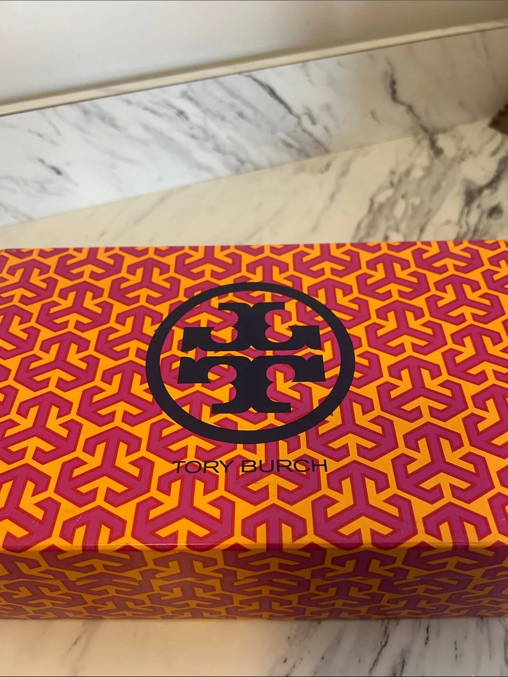 Tory Burch Metallic Silver Logo Mule Slides